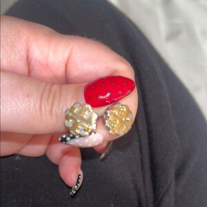 Tory Burch Gold and Silver Earrings